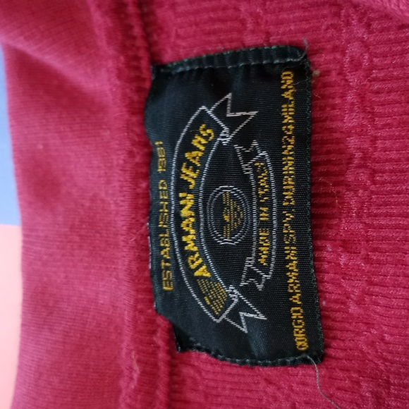 Vintage 1980s Armani Emporio Polo Font Pattern T-Shirt - Picture 6 of 7